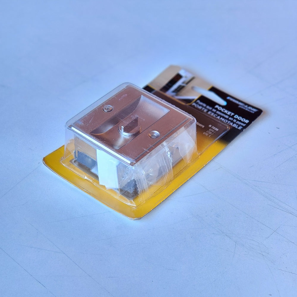 POCKET DOOR PRIVACY LATCH SAT NICKEL (N 7239) POCKET DOOR PRIVACY LATCH SAT NICKEL (N 7239)